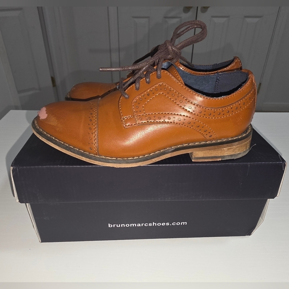 Bruno Marc | Boy's Tan Dress Shoes